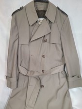 Vintage London Fog Trench Coat Men  s 40L Tan/Khaki Made In USA