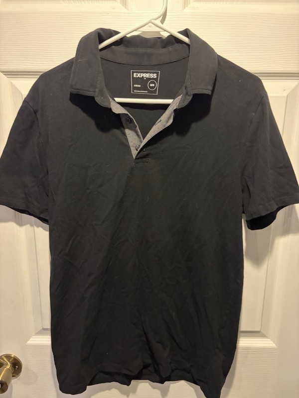 Express Men's Polo Shirt Size M Black