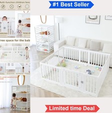 Baby Playpen 12 Panel Plastic Playard Activity Center Indoor Outdoor Large 59 In