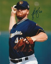 Blaine Boyer Signed 8x10 Photo Auto Milwaukee Brewers Autograph Baseball COA