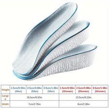 Comfortable Cushioned Breathable Lightweight A Pair Of Height-Increasing Insoles