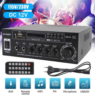 AV660BT Verstärker Stereo Amplifier HIFI Digital Bluetooth FM USB Vollverstärker