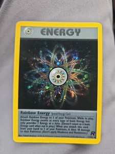 rainbow energy pokemon card price 1st Edition Rainbow Energy 17/82 Team Rocket Pokemon Card Holo Rare SWIRL