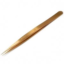 HOROTEC MSA12.306-B5 WATCHMAKERS Tweezers Strong and Pointed Tweezers Bronze