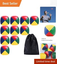10-Pack Colorful Juggling Balls for Beginners with Bag - Safe Durable Fun