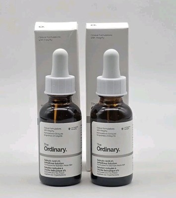 2X The Ordinary Salicylic Acid 2% Blemish Solution Anti Acne Serum 1 fl oz Ea.