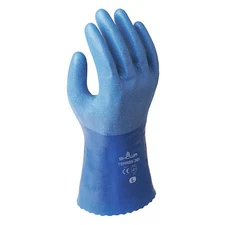 Showa 281L-09.Eu Chemical Resistant Gloves, Polyurethane, 10 3/4 In L, 19 Mil,