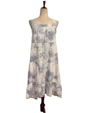 Rails Amaya Cascade Tie Dye Midi Dress In Sky Blue Cotton Beach Coastal Boho M