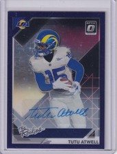 Tutu Atwell 2021 Panini Donruss Optic The Rookies Purple Stars Prizm Rc Auto /25