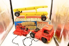 1960s Topper Johnny Express Truck Flatbed Liquid Tanker Original Box Extras