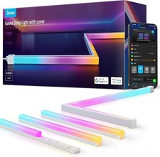 Govee RGBIC LED Strip Light with Covers H61B5 16.4ft White - Open Box