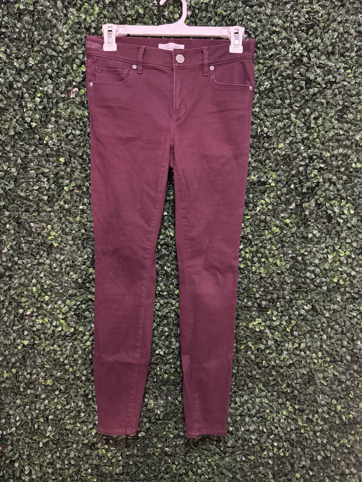 EUC LOFT SKINNY LEGGINGS/PANTS 25/0 BURGUNDY
