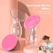 Silicone Baby Breastfeeding Manual Breast Milk Pump Collector Feeding Suction**
