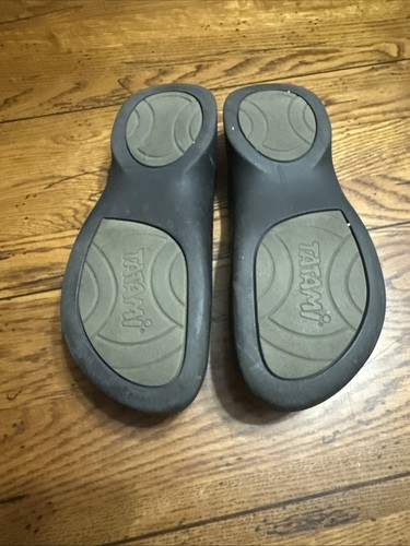 Tatami by Birkenstock Slip On Open Toe Leather Faux Croc Brown Sandal Mule 9 - Picture 5 of 9