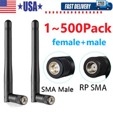 500X RP-SMA Antenna for WiFi 2.4GHz 5Ghz Wireless Router or Card Female Pin LOT
