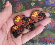 4 Pce WASHINGTON Football Team Silicone Focal Beads DIY Jewelry Beadable Pens