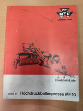 Massey Ferguson Hochdruckballenpresse MF10 Ersatzteilliste spare parts list  K56