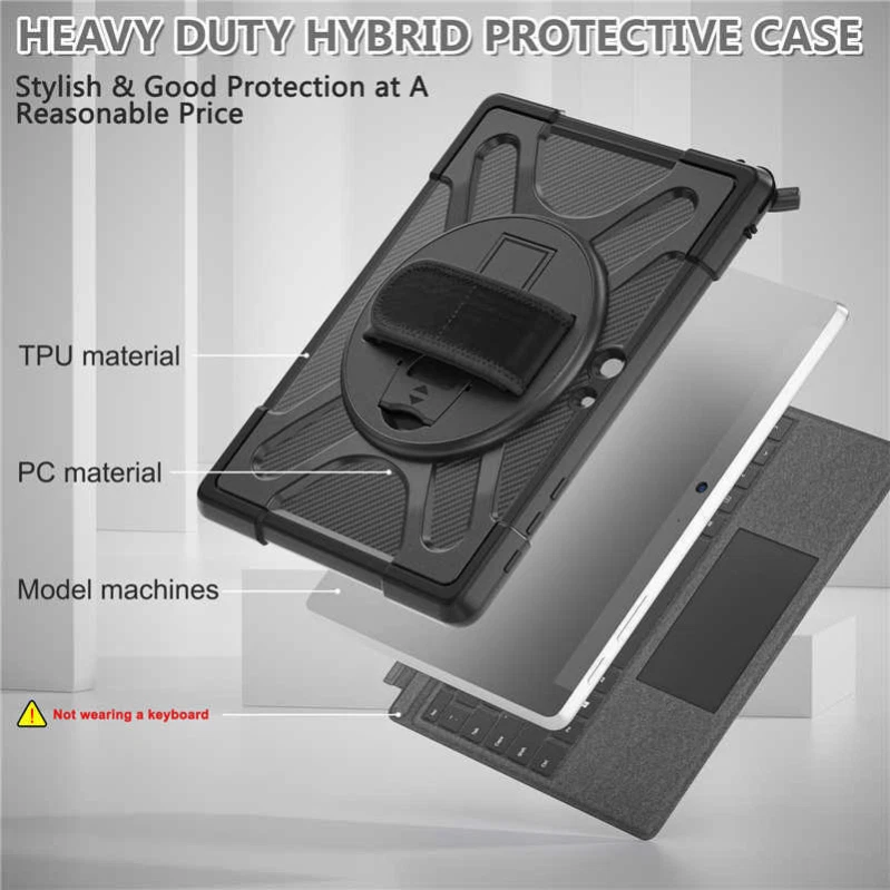For Microsoft Surface Go Pro 4 5 6 7 8 9 Case Heavy Duty Shockproof Armor Cover - image 2 of 4