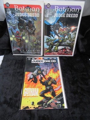 Batman/Judge Dredd Die Laughing #1-2 (1998) plus Vendetta In Gotham #1 DC Comics