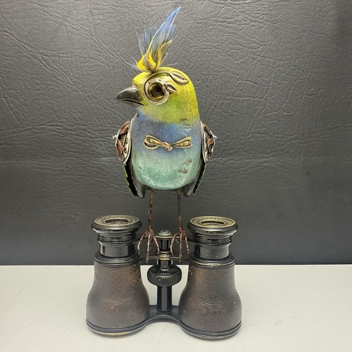 Jim & Tori Mullan MULLANIUM Steampunk Parrot Feathers Opera Glasses Binoculars - Picture 2 of 11