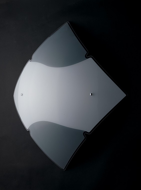 Plafoniera Vela 30x30 Bianca e Grigia - Lampada Soffitto Design Moderno