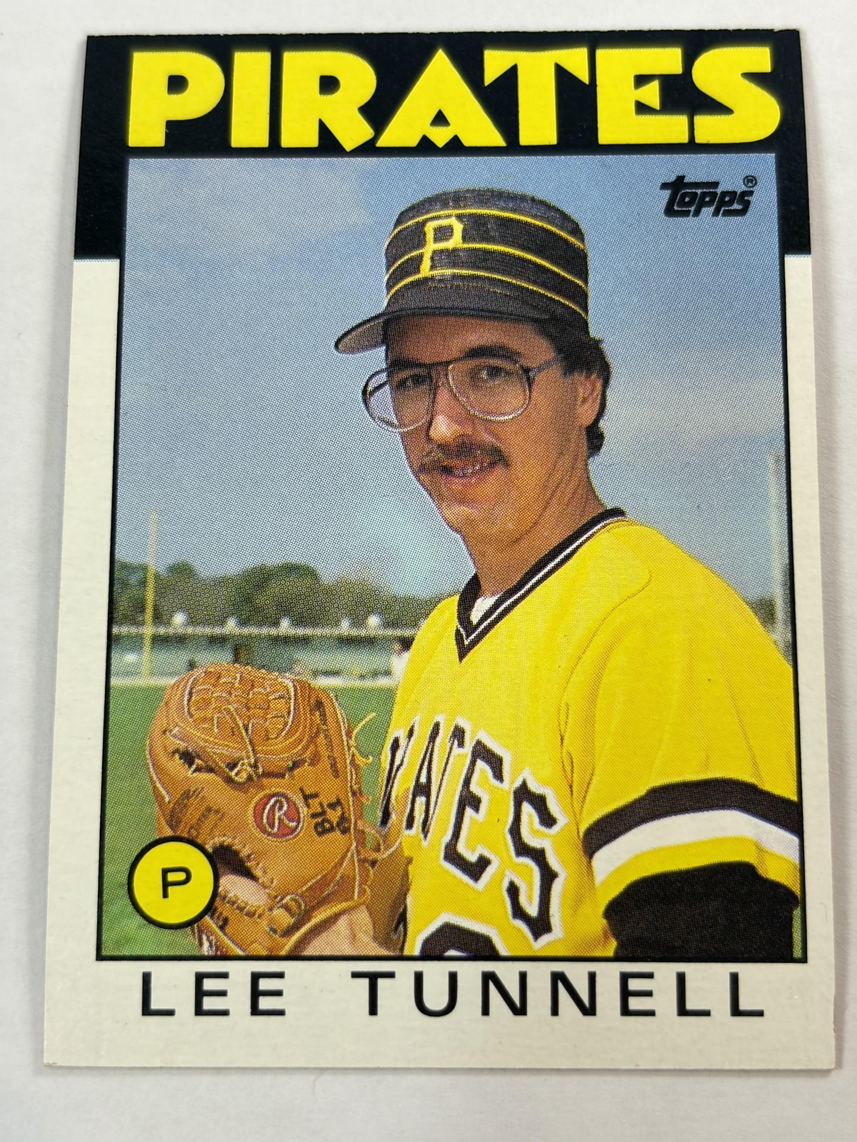 Vintage 1986 Topps Lee Tunnell Card #161 EX Base Set Pittsburgh Pirates MLB