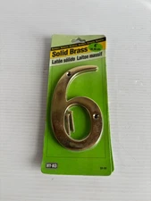 HY-KO Solid Brass 4" 6 number SOLID INDIVIDUALLY