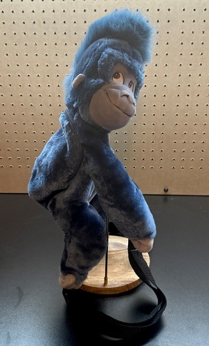 Vtg Disney Terk Tarzan Plush Backpack Blue Gorilla 17" Adjustable Straps