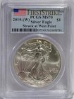 2015-(W) $1 American Silver Eagle PCGS MS70 First Strike Struck At West Point