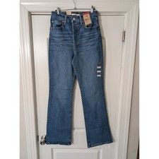 Levi's Ribcage Bootcut Jeans Women's Size 30x33 Medium Wash High Rise NWTs rodeo