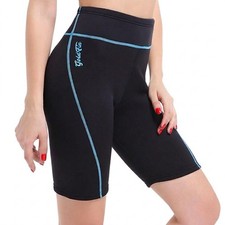 GoldFin Wetsuit ShortsSz L Black, Aqua Neoprene 2mm Diving Watersports Aerobics