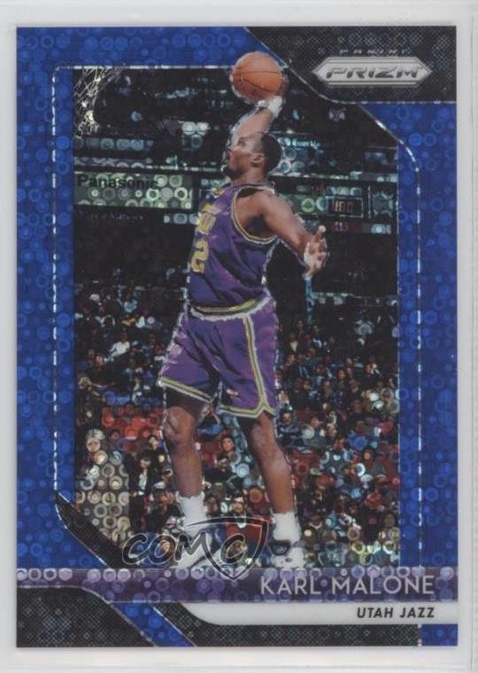2018-19 Panini Prizm Fast Break Blue Prizm 50/175 Karl Malone #75 HOF