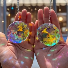 2pcs Bauhinia Prisms Suncatcher Glass Rainbow Window Hanging Decoration