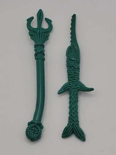 Vintage 1992 TMNT Merdude Action Figure Ninja Turtles Accessories Trident Sword