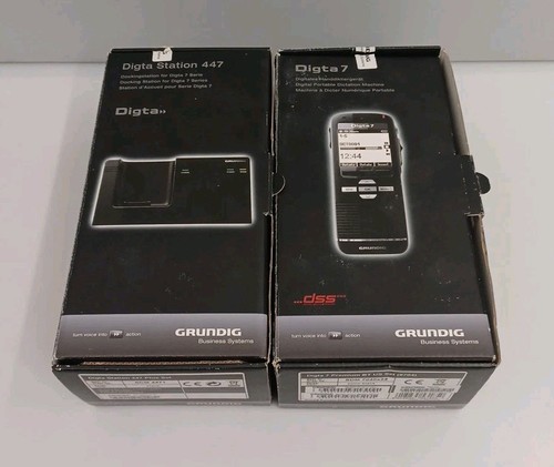 Grundig Digta 7 registratore digitale portatile dettatura con stazione 447 - Foto 12 di 12