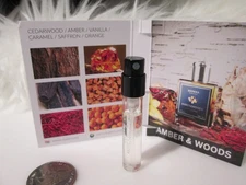 Amber & Woods Superz extrait de parfum official carded sample Sultry 0.05 fl oz.
