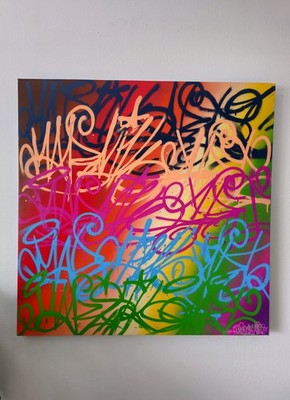 Bild Graffiti Kunst Street Art Abstract Canvas Modern Acryl Handgemalt Unikat 