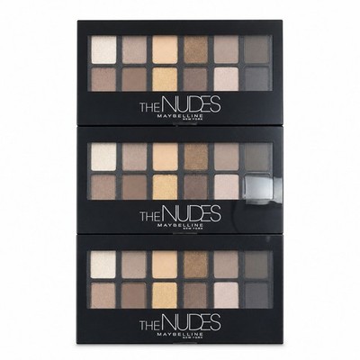 MAYBELLINE The Nudes Eyeshadow Palette 12 Shades Beige Bronze Taupe 3PK