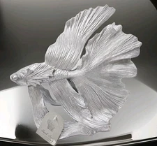 New Stunning Beta fish Large sculpture figure coastal decor display 12 In X 12 