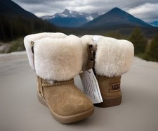 UGG INFANT RAMONA CHESTNUT BOOTIES 1095571I SIZE 2/3 100 AUTHENTIC BRAND NEW 