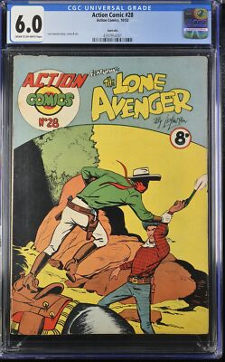 Action Comic #28 - 1952 CGC 6.0 Len Lawson story art Lone Avenger