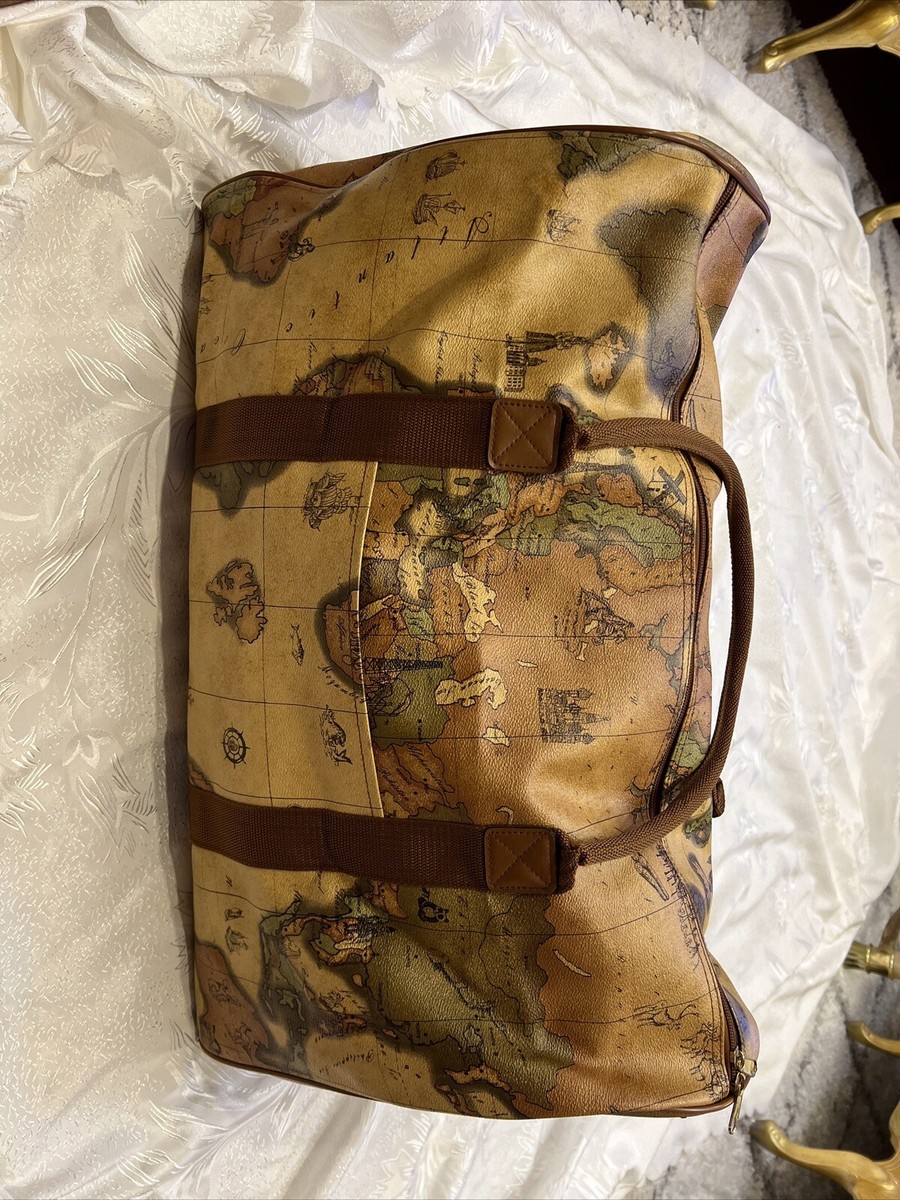 Vtg 80s 90s GITANO World Map Duffle Bag Travel Carryon | eBay