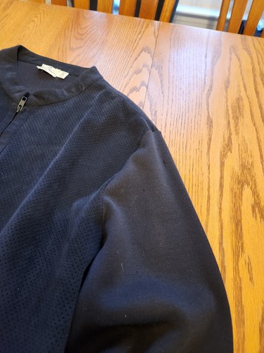 Neiman Marcus Xl Zip Up Jacket Shirt Black - Picture 5 of 8