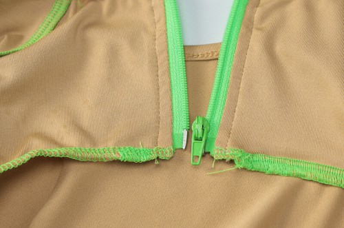 Neu Frühling schmal Rundhals Mode sexy rückenfrei Reißverschluss Overall Damen - Bild 7 von 12