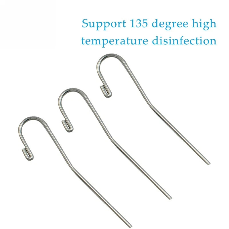 5pcs of Dental Stainless Steel Lip Hook Apex Locator Canal Finder Dental Endo