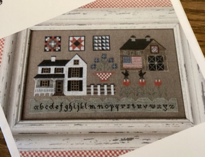 PATTERN CHART American Farmhouse Me Cross Stitch Sampler NEW The Scarlett House