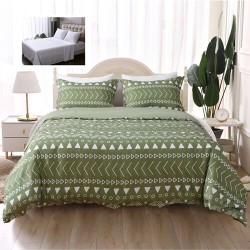 Boho Duvet Cover 7 Piece Luxurious Printed Home Complete Bedding King/Queen/Twin - Picture 1 of 22