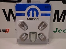 00-25 Chrysler Dodge Jeep New One-Piece Chrome Wheel Lock Kit Mopar Factory Oem
