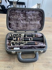 Vintage Unknown Made In France Wood Clarinet Serial H5326 With King Case