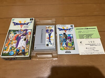 Dragon Quest V & VI Japan Super Famicom SNES with Manual and BOX